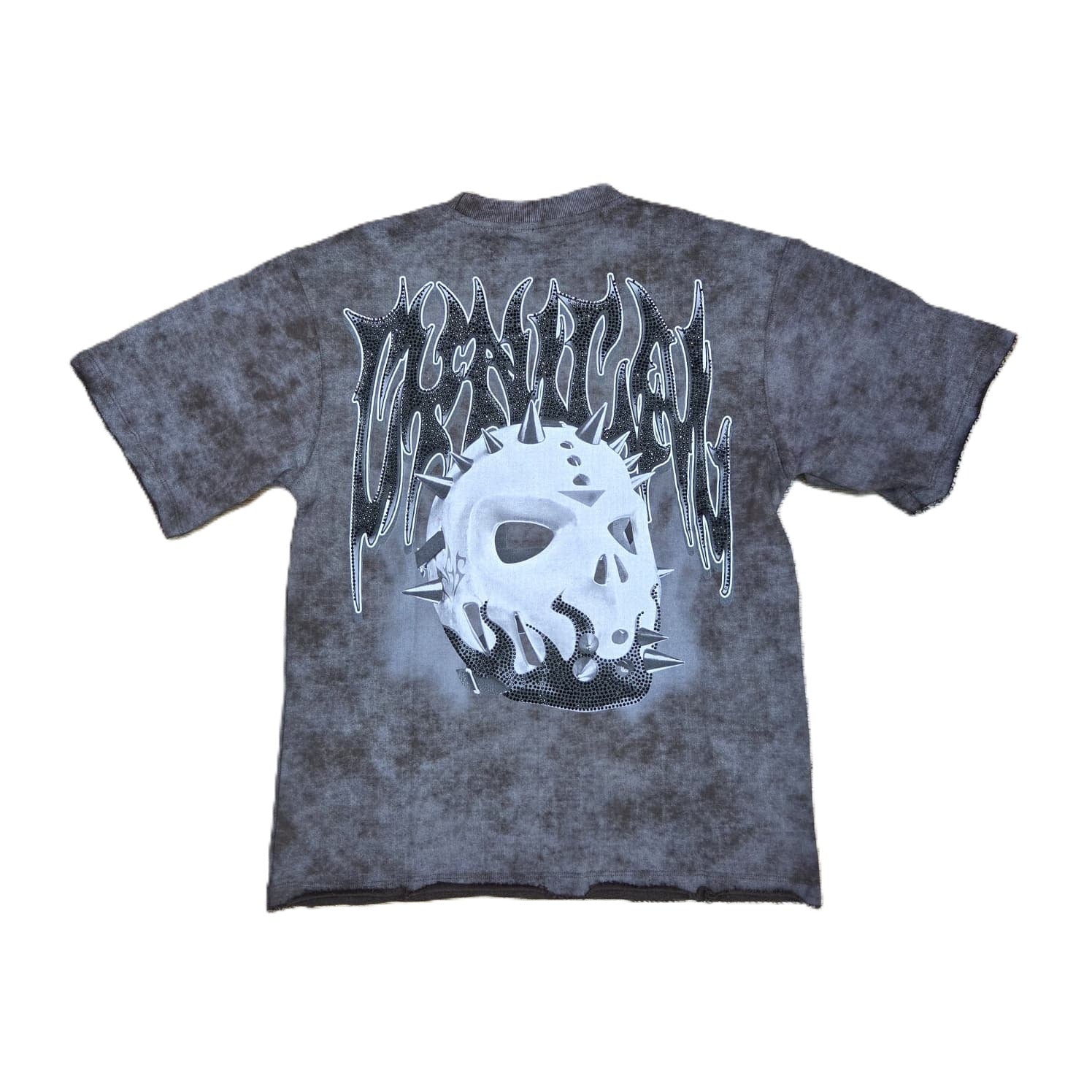 AKS Mask Off Rhinestones Cropped Tee