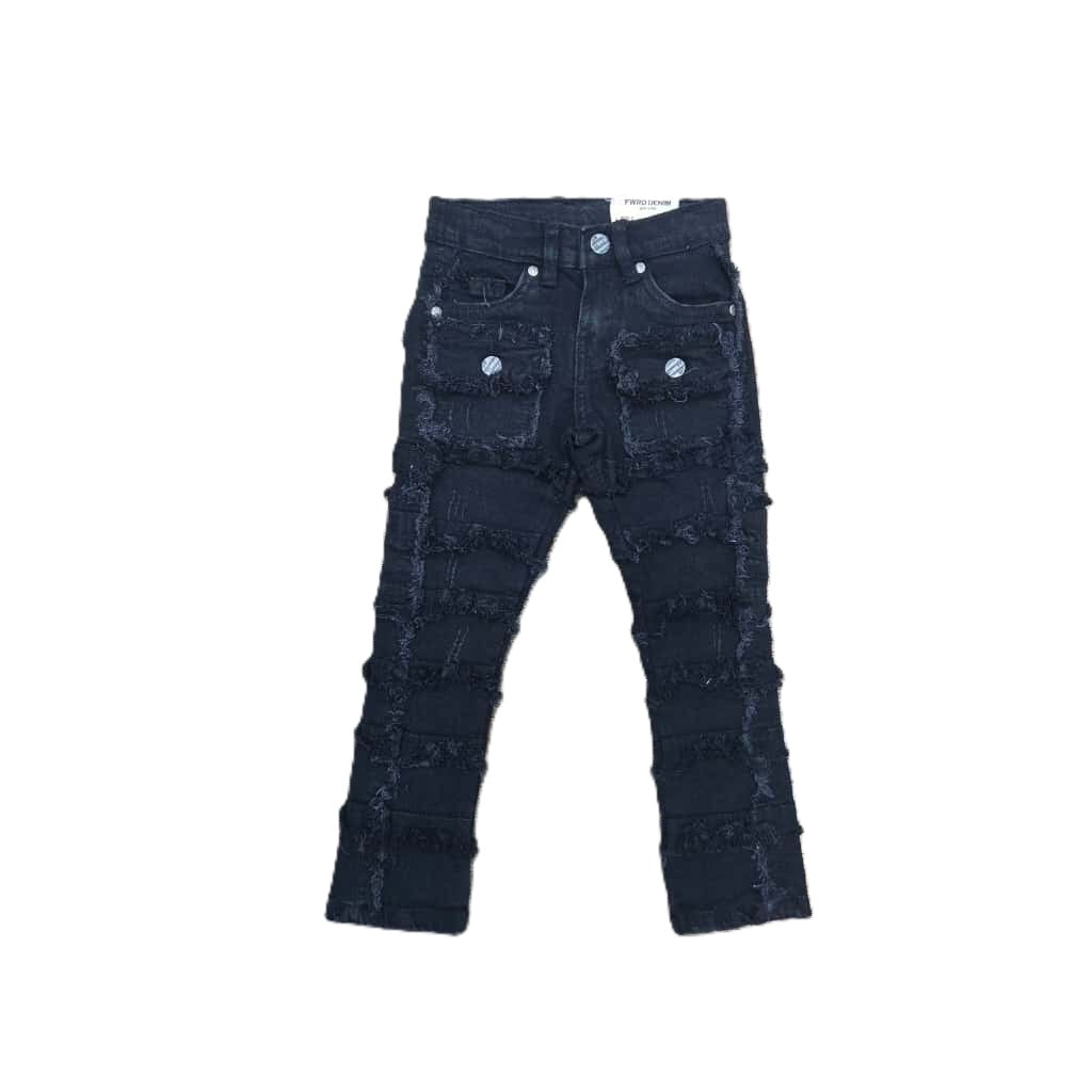 Fwrd Denim Toddler Flap Pocket Stacked Jean With Frills