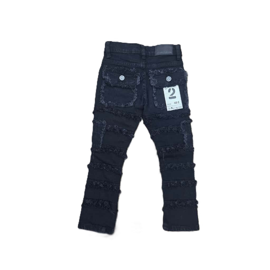 Fwrd Denim Toddler Flap Pocket Stacked Jean With Frills