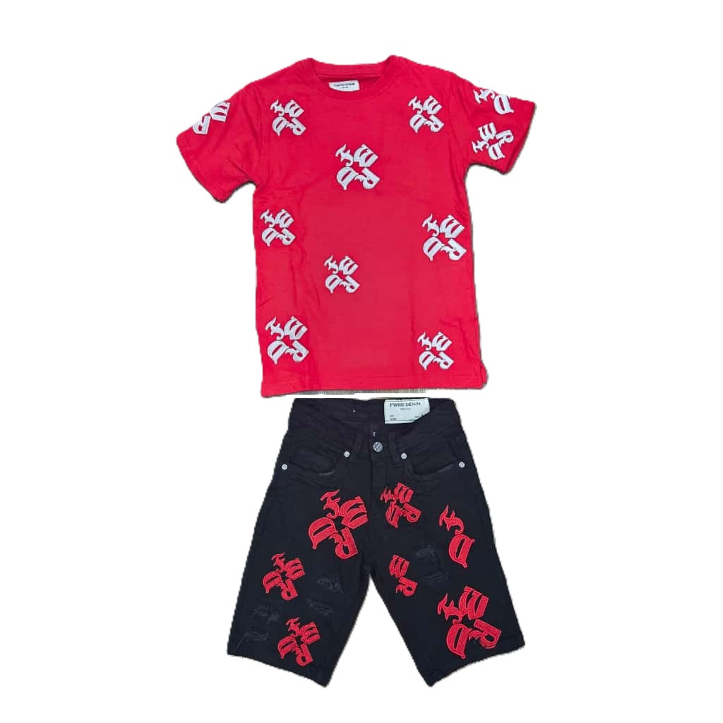 Fwrd Denim AOP Short Set